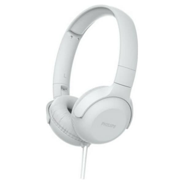 Diademhörlurar Philips Med kabel Vit