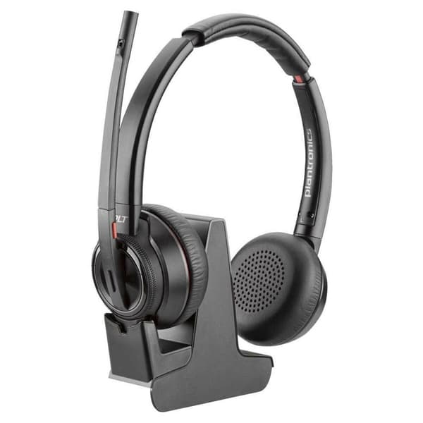 Hörlurar med Mikrofon Poly SAVI W8220/A Svart