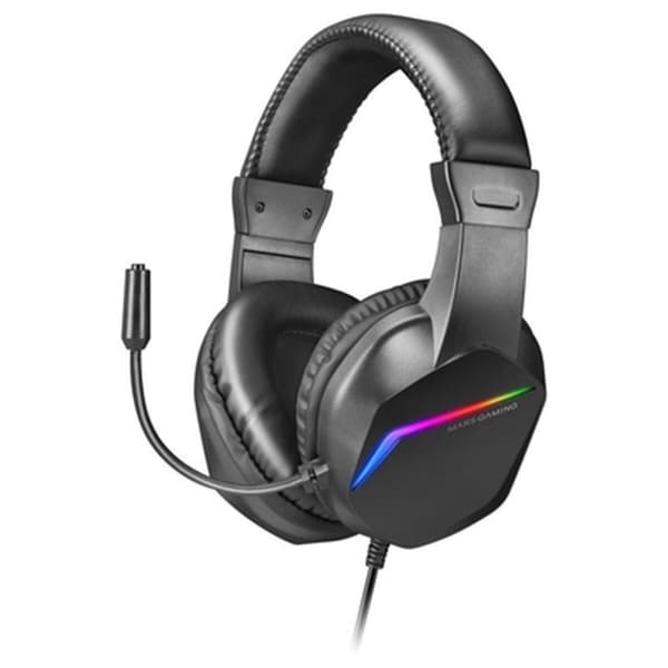 Hörlurar med mikrofon Gaming Mars Gaming MH122 Svart