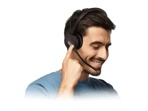 Yealink BH70 Dual - Hodesett - on-ear - Bluetooth - trådløs - USB-A via Bluetooth-adapter, USB-C via Bluetooth-adapter - svart - Optimized for Micros