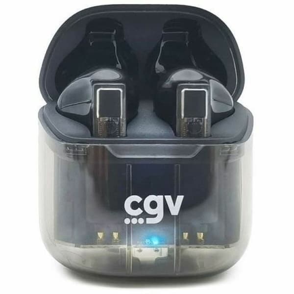 Trådlösa hörlurar med laddningsetui CGV URBAN GHOST Svart