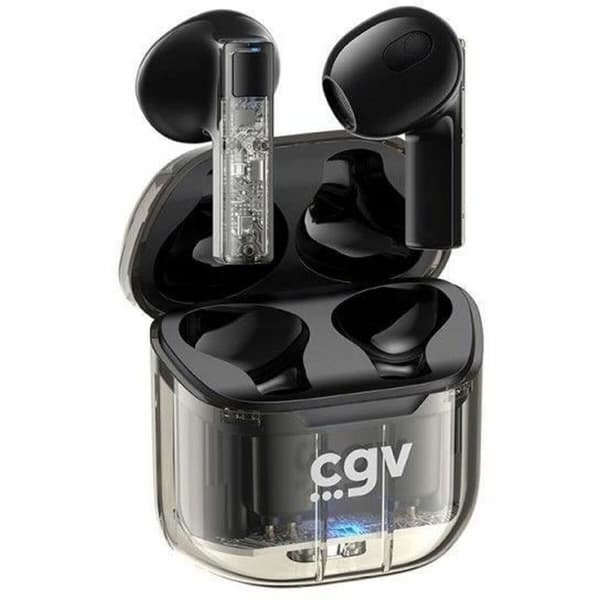 Trådløse høretelefoner med etui til opladning CGV URBAN GHOST Sort