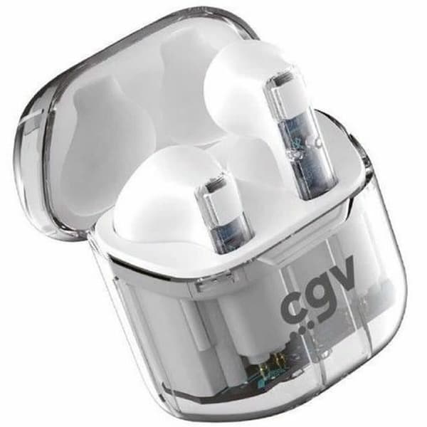Trådløse høretelefoner med etui til opladning CGV URBAN GHOST Hvid