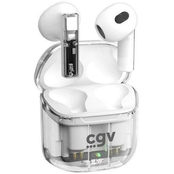 Trådløse høretelefoner med etui til opladning CGV URBAN GHOST Hvid