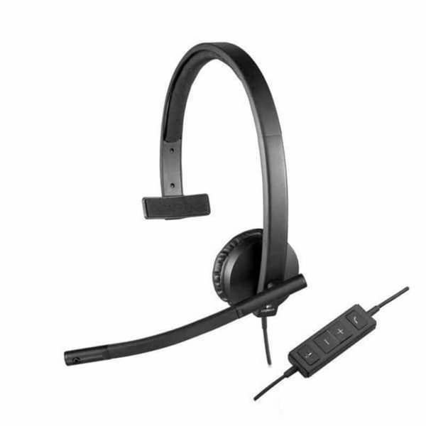 Hovedtelefoner med mikrofon Logitech H570e Sort