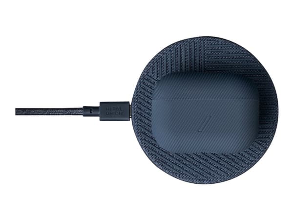 Native Union Clic Wooden - Eske for øretelefoner - silikon - marineblå - for Apple AirPods Pro