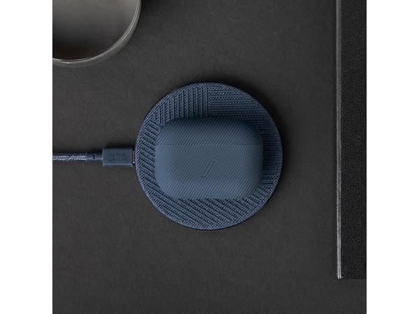 Native Union Clic Wooden - Eske for øretelefoner - silikon - marineblå - for Apple AirPods Pro