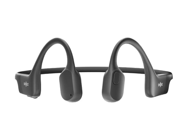 SHOKZ OpenRun - Hörlurar med mikrofon - öppet öra - montering bakom nacken - Bluetooth - trådlös - svart