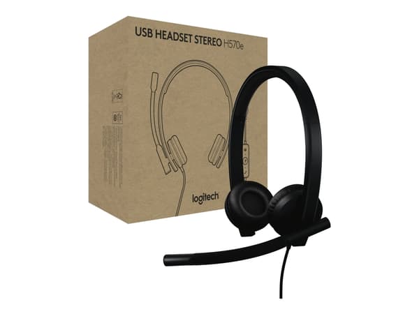 Logitech H570e - Hodesett - on-ear - kablet - USB-A - Certified for Microsoft Teams