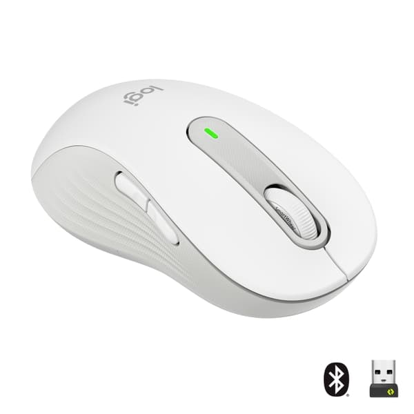 Logitech M650 Signature - stor trådløs mus - hvit (venstrehendt) Hvit