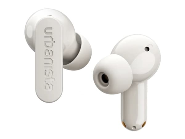 Urbanista Palo Alto - True wireless-hörlurar med mikrofon - inuti örat - Bluetooth - aktiv brusradering - molnvit