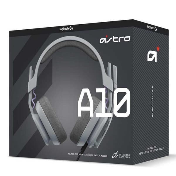 Logitech Astro A10 Gen 2 Gaming Headset Grå