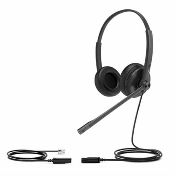 Hörlurar med Mikrofon Yealink YHS34-DUAL Svart
