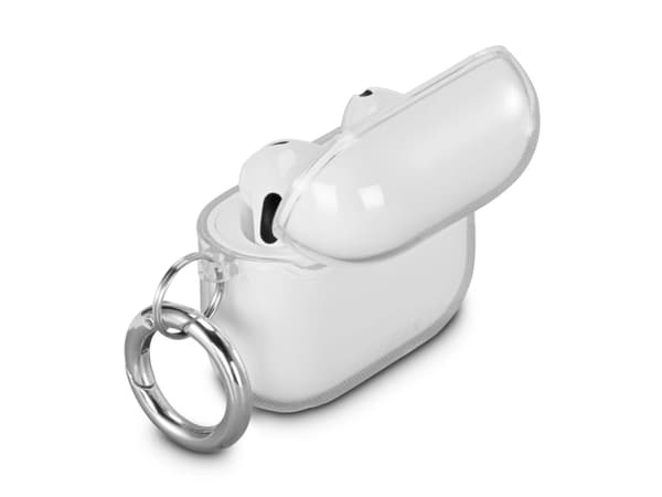 Hama Always Clear suojakuori Apple AirPods 4 -latauskotelolle, läpinäkyvä (00108481)