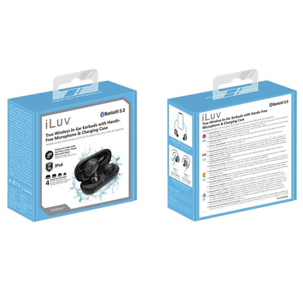 Iluv Truebtair Bluetooth 5.0 Trådløse Hovedtelefoner Sort