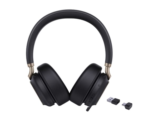 Yealink BH76 Plus - Hodesett - på øret / full størrelse - Bluetooth - trådløs - aktiv støydemping - USB-A via Bluetooth-adapter, USB-C via Bluetooth-