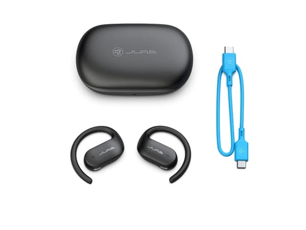 JLab Open Sport, True Wireless Stereo (TWS), 20 - 20000 hz, Samtal/musik/sport/vardag, Hörlurar, Svart