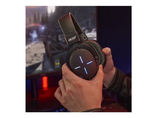 Acer Nitro NHW200 - Headset - fullstorlek - kabelansluten - 3,5 mm kontakt - svart
