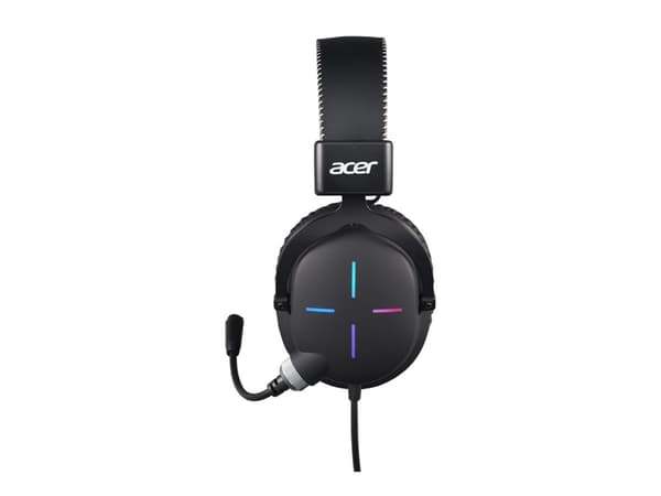 Acer Nitro NHW200 - Headset - fullstorlek - kabelansluten - 3,5 mm kontakt - svart