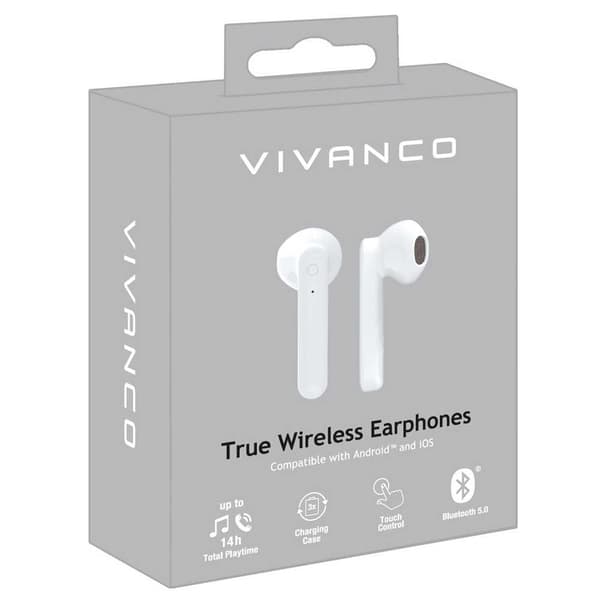 Vivanco Smart Pair True Bluetooth Hörlurar Vit