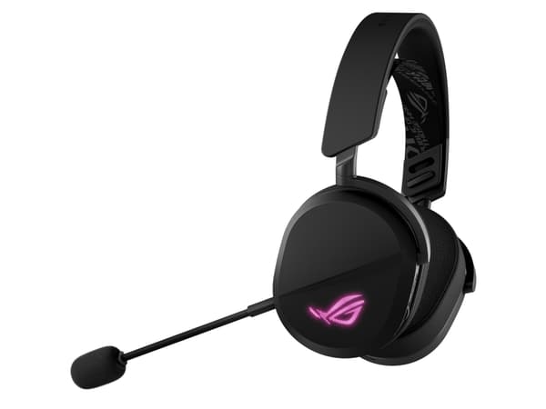 ASUS ROG Pelta - Headset - fullstorlek - Bluetooth/radiofrekvens 2,4 GHz - trådlös - svart