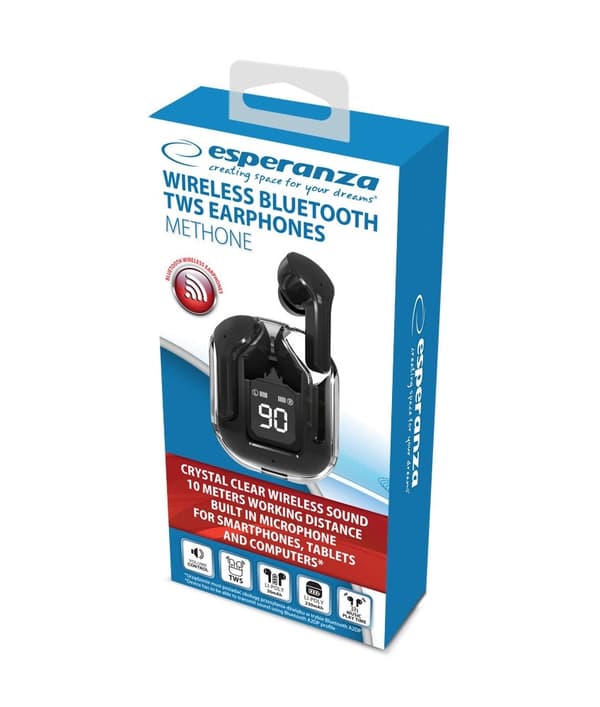 Esperanza EH238K Bluetooth In-Ear hovedtelefon TWS Sort
