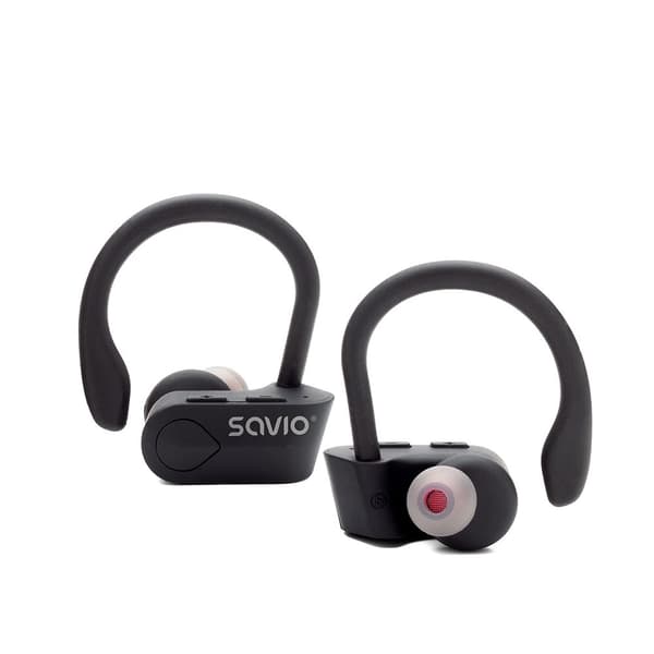 Savio TWS-03 trådløse Bluetooth høretelefoner, sorte