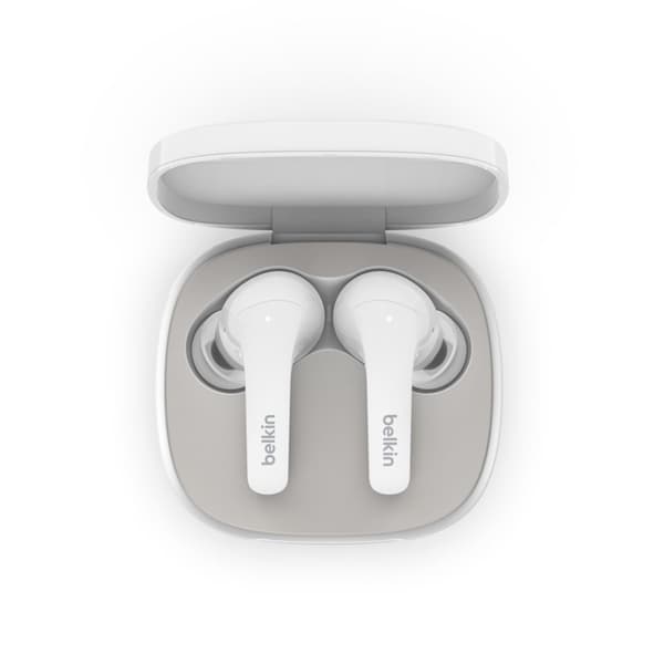 Belkin SOUNDFORM Flow Langattomat nappikuulokkeet Puhelut/Musiikki USB Type-C Bluetooth Valkoinen
