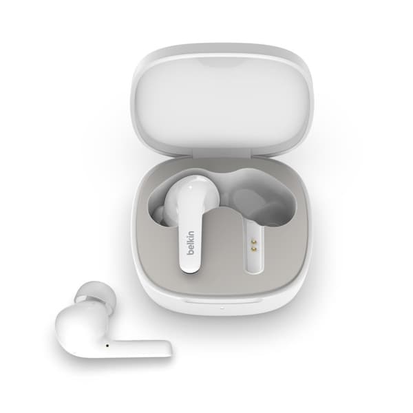 Belkin SOUNDFORM Flow Langattomat nappikuulokkeet Puhelut/Musiikki USB Type-C Bluetooth Valkoinen