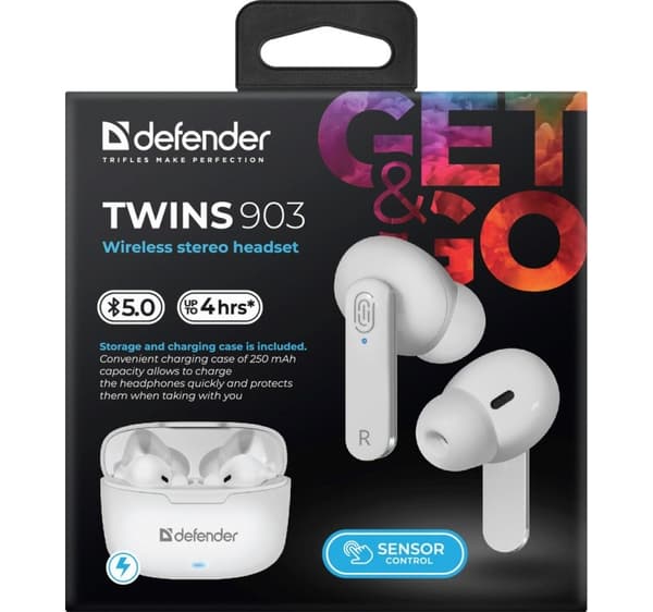 Bluetooth høretelefoner TWINS 903 hvid
