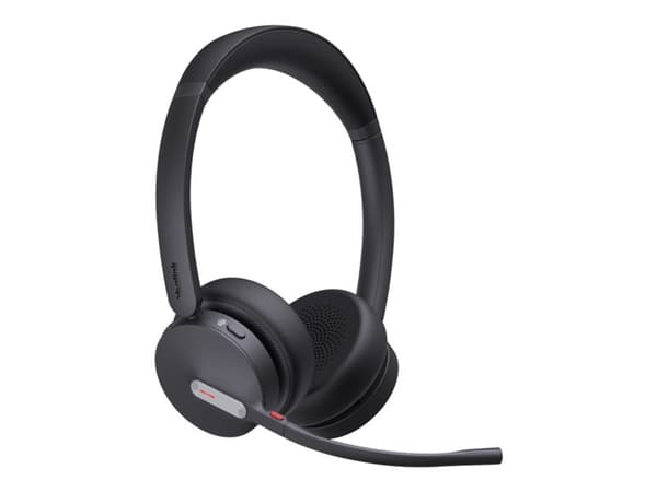 Yealink BH70 Dual - Hodesett - on-ear - Bluetooth - trådløs - USB-A via Bluetooth-adapter, USB-C via Bluetooth-adapter - svart - Optimert for UC