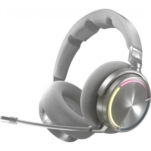 Corsair Virtuoso MAX Wireless hörlurar med mikrofon, silver