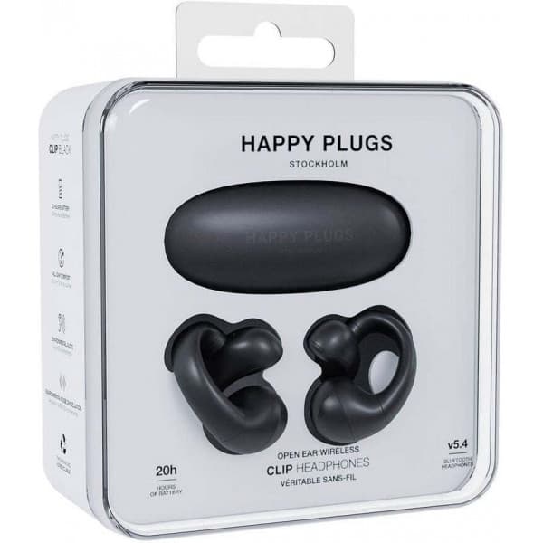 Happy Plugs Clip langattomat kuulokkeet, musta