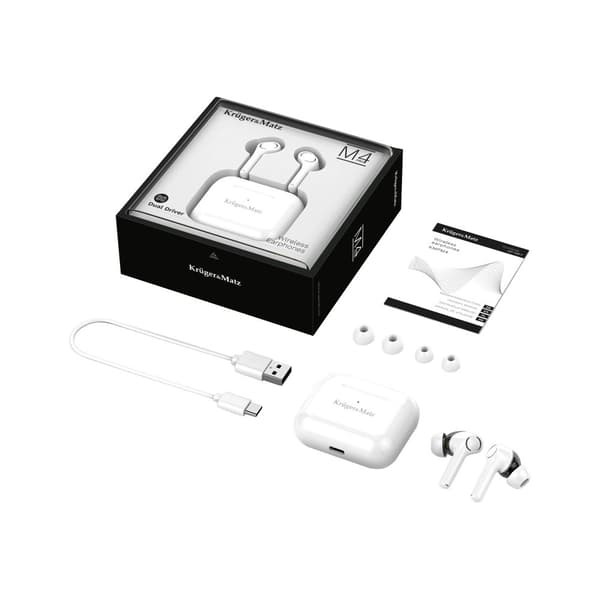 Trådløs Dual Driver TWS Kruger&Matz M4 PRO in-ear hovedtelefoner
