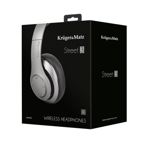 Kruger&Matz Street 3 trådløse trådløse over-ear hovedtelefoner, grafit