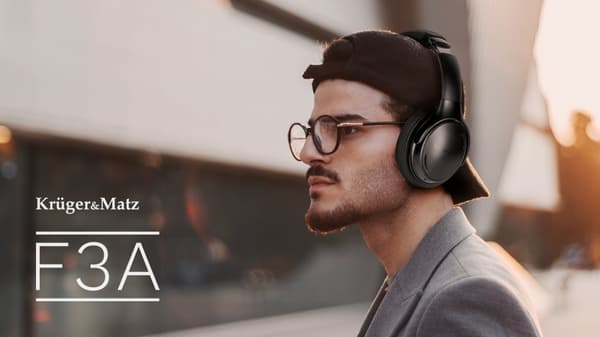 Kruger&Matz F3A trådløse on-ear hovedtelefoner med ANC