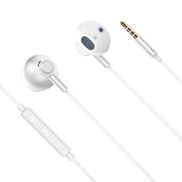 Kruger&Matz B2 vita in-ear hörlurar med mikrofon