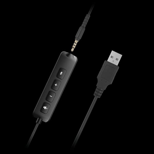 Hörlurar med mikrofon för dator (USB) Kruger&Matz P3