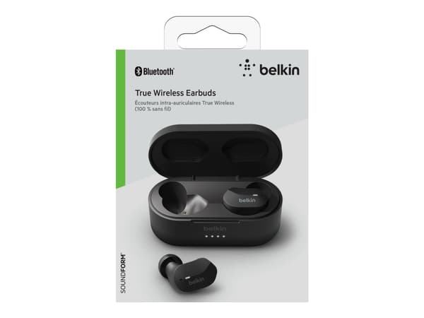 Belkin SoundForm - Ørepropper med mikrofon - i øret - kablet - USB-C - lydisolerende - svart