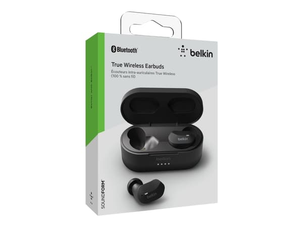 Belkin SoundForm - Ørepropper med mikrofon - i øret - kablet - USB-C - lydisolerende - svart