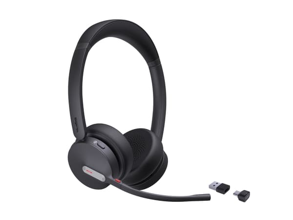 Yealink BH70 Dual - Headset - på örat - Bluetooth - trådlös - USB-C via Bluetooth-adapter - svart - Certifierad för Microsoft-teams