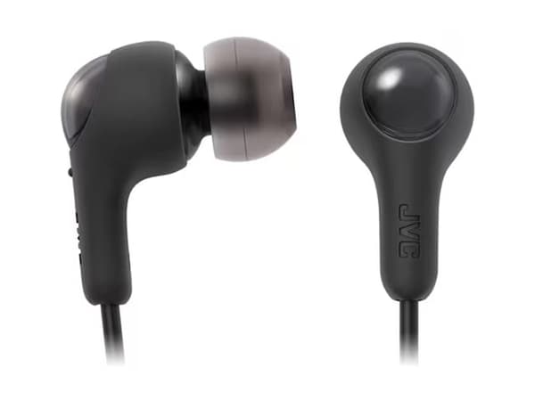 JVC HA-FR9UC - Gumy Connect - hörlurar med mikrofon - inuti örat - kabelansluten - USB-C - svart