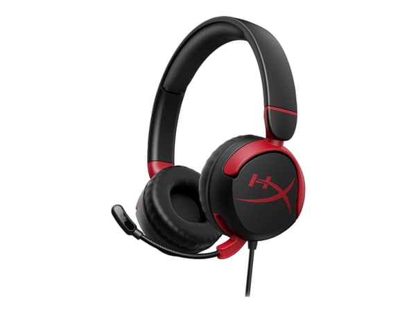 HyperX Cloud Mini - Headset - på örat - kabelansluten - aktiv brusradering - 3,5 mm kontakt - svart