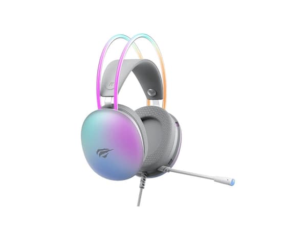 Havit 6939119064990, Ledningsført, Spil, 320 g, Hovedtelefoner, Hvid