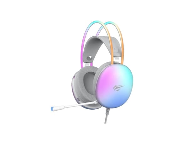 Havit 6939119064990, Ledningsført, Spil, 320 g, Hovedtelefoner, Hvid