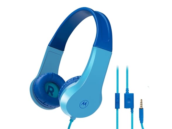 Motorola 253SMOTOJR200BLUE, Koblet med ledninger (ikke trådløs), Musikk, 100,5 g, Hodetelefoner, Blå