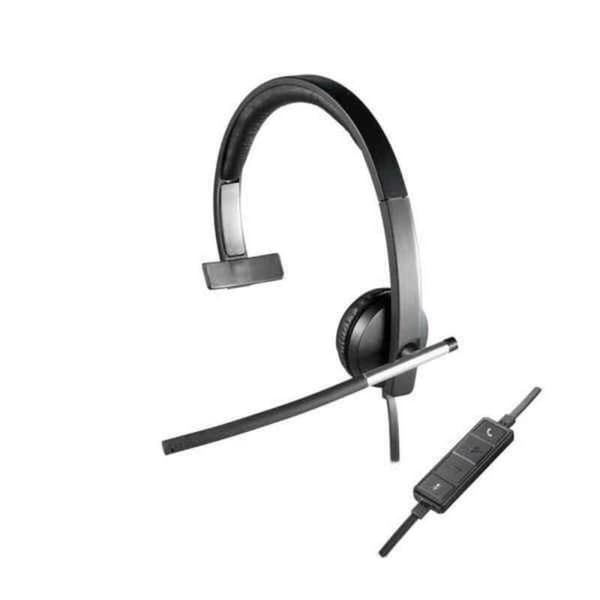 Hodetelefoner med Mikrofon Logitech H650e Svart