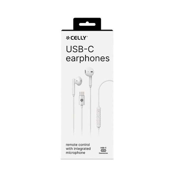 Celly Hörlurar UP1100 USB-C Vit