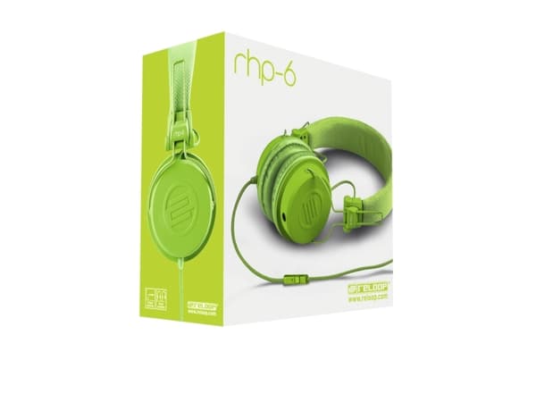 Reloop RHP-6, Koblet med ledninger (ikke trådløs), 10 - 20000 Hz, Samtaler/musikk, 123 g, Hodesett, Grønn
