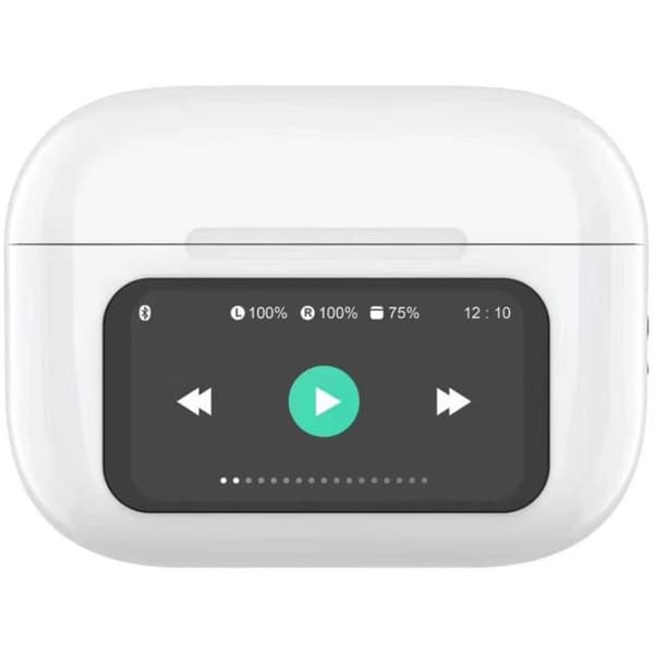 Celly SoundLED True Wireless Bluetooth-hodesett med LED-display ANC &amp; ENC Hvit